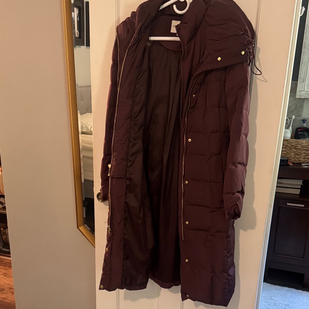 Cole Haan Women's Puffer Coat in Burgundy